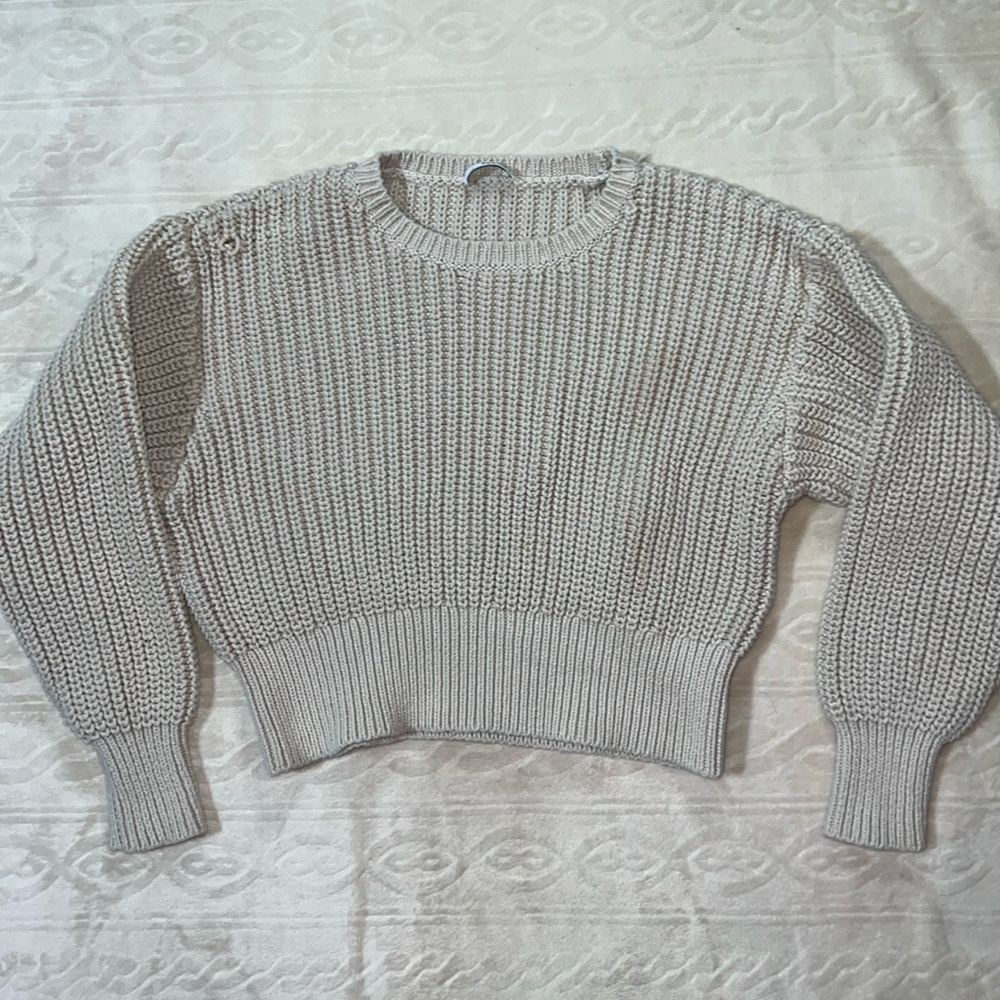 Tna cropped chunky‎ knit sweater